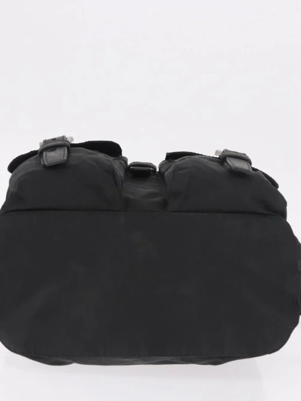 PRADA Backpack Nylon Black Silver Auth 179537